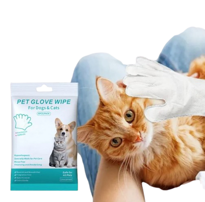 Guantes y Toallitas de Limpieza para Mascotas