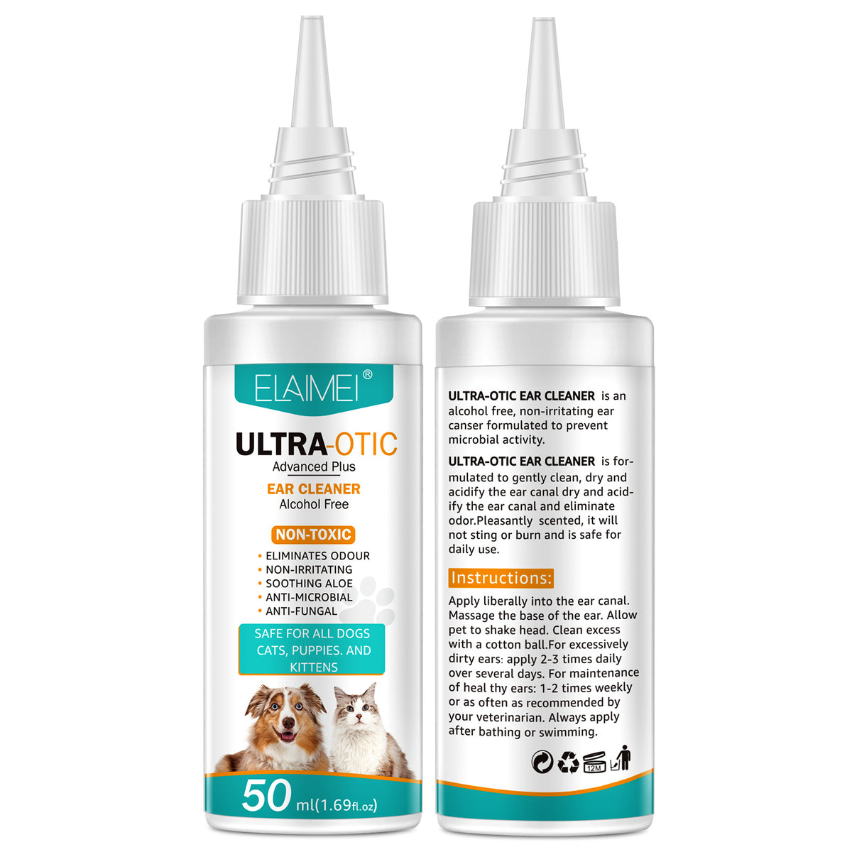 Limpiador de Oídos para Mascotas – 50 ml